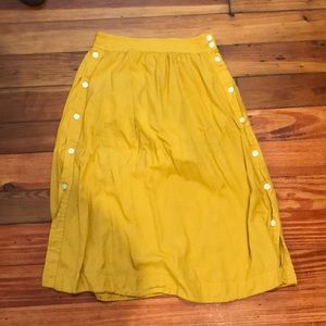 Madewell side button skirt